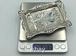 Unusual Victorian Solid Silver Tray, Depicting Scene From Punch & Judy, C1899
