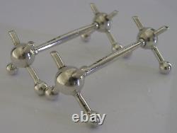 VICTORIAN DRESSER STYLE STERLING SILVER CUTLERY RESTS 1896 ANTIQUE 116g