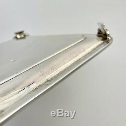 VICTORIAN SCOTTISH HAMILTON & INCHES STERLING SILVER CARD TRAY WAITER 1895 401g