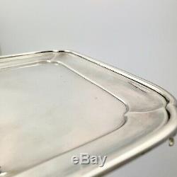 VICTORIAN SCOTTISH HAMILTON & INCHES STERLING SILVER CARD TRAY WAITER 1895 401g
