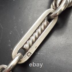 VICTORIAN SILVER ALBERT CHAIN HM 1897 Fancy Link T Bar Clip & Fob HM 1916 45g