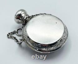 VICTORIAN SILVER SCENT FLASK c1890 CONTINENTAL