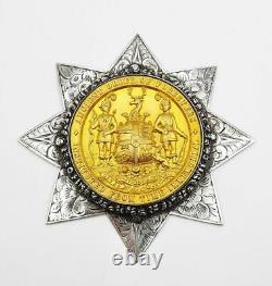VICTORIAN STERLING SILVER ANCIENT ORDER OF FORESTERS MEDAL London 1865