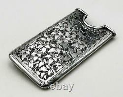 VICTORIAN STERLING SILVER CALLING CARD CASE Birmingham 1898 Rolason Brothers