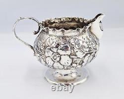 VICTORIAN STERLING SILVER CREAM / MILK JUG Birmingham 1887