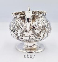 VICTORIAN STERLING SILVER CREAM / MILK JUG Birmingham 1887