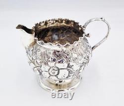 VICTORIAN STERLING SILVER CREAM / MILK JUG Birmingham 1887