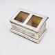 Victorian Sterling Silver Double Stamp Box Birmingham 1895