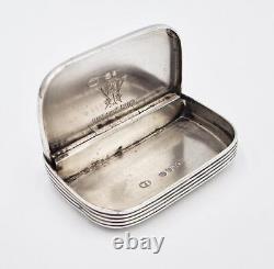 VICTORIAN STERLING SILVER VESTA CASE / BOX London 1866