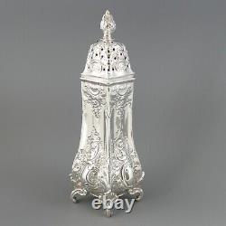 VICTORIAN Sterling Silver Sugar Sifter Large, heavy Embossed Example 23