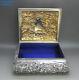 Victorian Wonderful Large Heavy Solid Silver Embossed Jewellery Box 702g 1897