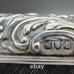 VICTORIAN WONDERFUL LARGE HEAVY SOLID SILVER EMBOSSED JEWELLERY BOX 702g 1897