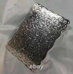 Very Fine Quality Antique Hm Silver William M Hayes Calling Card Case 1902