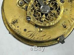 Very Rare Small Verge Fusee Franz Schmidl Full Hunter Pendant Pocket Watch