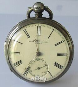Victorian (1875) Solid Silver Johnson Ground (Wigan) Fusee Pocket Watch Working