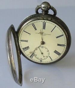 Victorian (1875) Solid Silver Johnson Ground (Wigan) Fusee Pocket Watch Working