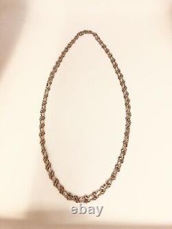 Victorian 9CT Solid Gold And Silver Infinity Longuard Muff Chain 55