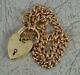 Victorian 9ct Rose Gold Curb Link Pocket Watch Chain 7 Long Bracelet
