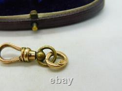 Victorian 9ct Yellow Gold Dog Clip Clasp Watch Chain Findings Antique c1860