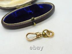 Victorian 9ct Yellow Gold Dog Clip Clasp Watch Chain Findings Antique c1860