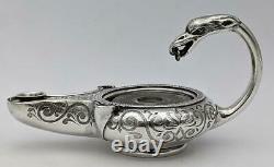 Victorian Ancient Roman Greco Revival Sterling Silver Inkwell 1845