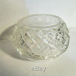 Victorian Antique Cut Glass Dresser Jar Box Ornate Amethyst -set Sterling LID