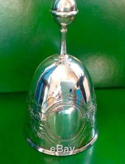 Victorian Antique English Sterling Silver Table Bell 1873