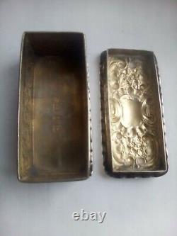 Victorian Antique Solid Silver Box Birmingham 1899