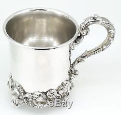 Victorian Antique Solid Silver Christening Mug / Tankard London 1844