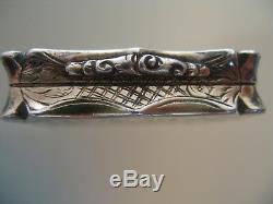 Victorian Antique Sterling Silver Vinaigrette by Nathaniel Mills c1846
