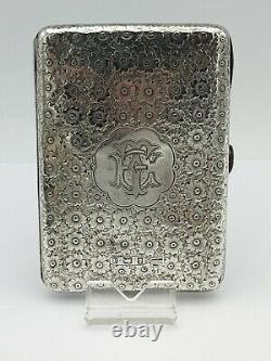 Victorian Art Nouveau Silver Aide Memoire Card Case, Walker and Hall Bham 1900