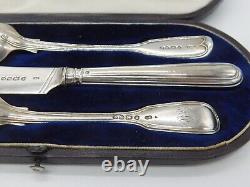 Victorian Boxed Sterling Silver Christening Cutlery Set Antique 1848 London