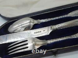 Victorian Boxed Sterling Silver Christening Cutlery Set Antique 1848 London