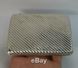 Victorian Chester Silver Ribbed Purse or Calling Card Case