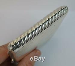 Victorian Chester Silver Ribbed Purse or Calling Card Case
