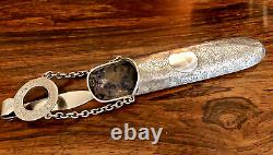 Victorian English Silver Glasses Spectacle Case Chatelaine Belt Clip London 1898