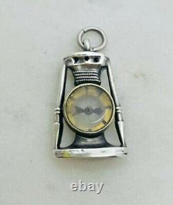 Victorian Fob Antique Compass Novelty Silver Hallmarked 1894 Sterling