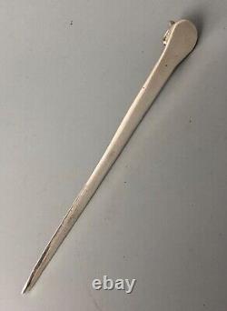 Victorian Fox Head Solid Silver Letter Opener Chester 1897 AAEZX