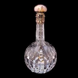 Victorian Gorham Sterling Silver Claret Jug American Brilliant Glass Decanter