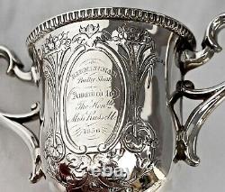Victorian Heavy Duty Sterling Silver Trophy. Birmingham Poultry Show Prize 1856
