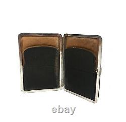 Victorian Leather And Silver Wallet / Purse / Antique Gentleman's / Black Maroon