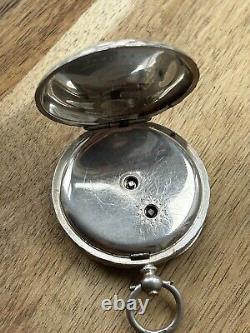 Victorian Ornate Solid Silver Dial Pocket Fob Watch c1900