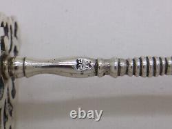 Victorian Pair of Silver Baluster & Pierced Knife Rests 1863 & 1888 London 45g