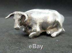 Victorian SOLID Silver COW Butter Dish Finial. London Charles & George Fox c37g