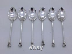 Victorian Set of 7 Solid Silver Seal Top Spoons & Sugar Tongs 1891 London 77g