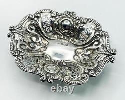 Victorian Silver Bon Bon Bowls Sheffield 1895 Harrison Brothers