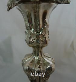 Victorian Silver Candlesticks T Bradbury Sheffield 1843 26cm A602017