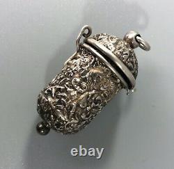 Victorian Silver Chatelaine Thimble Case Charles May London 1888 A70017