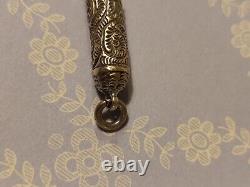 Victorian Silver Chatelaine decorative Whistle. Working. RARE