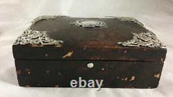 Victorian Silver & Faux Tortoiseshell Jewellery Box Cornelius Chester 1894 AEZX
